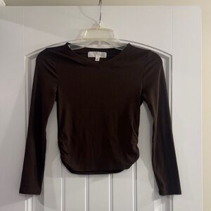 Society & Stitch Elegant Brown Long Sleeve Top    Girls Size - M